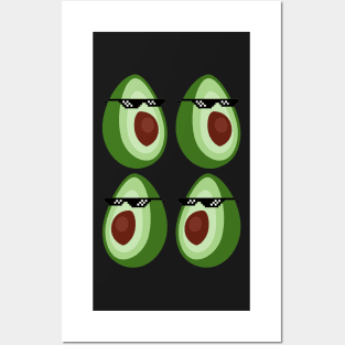 Cool avocado pattern Posters and Art